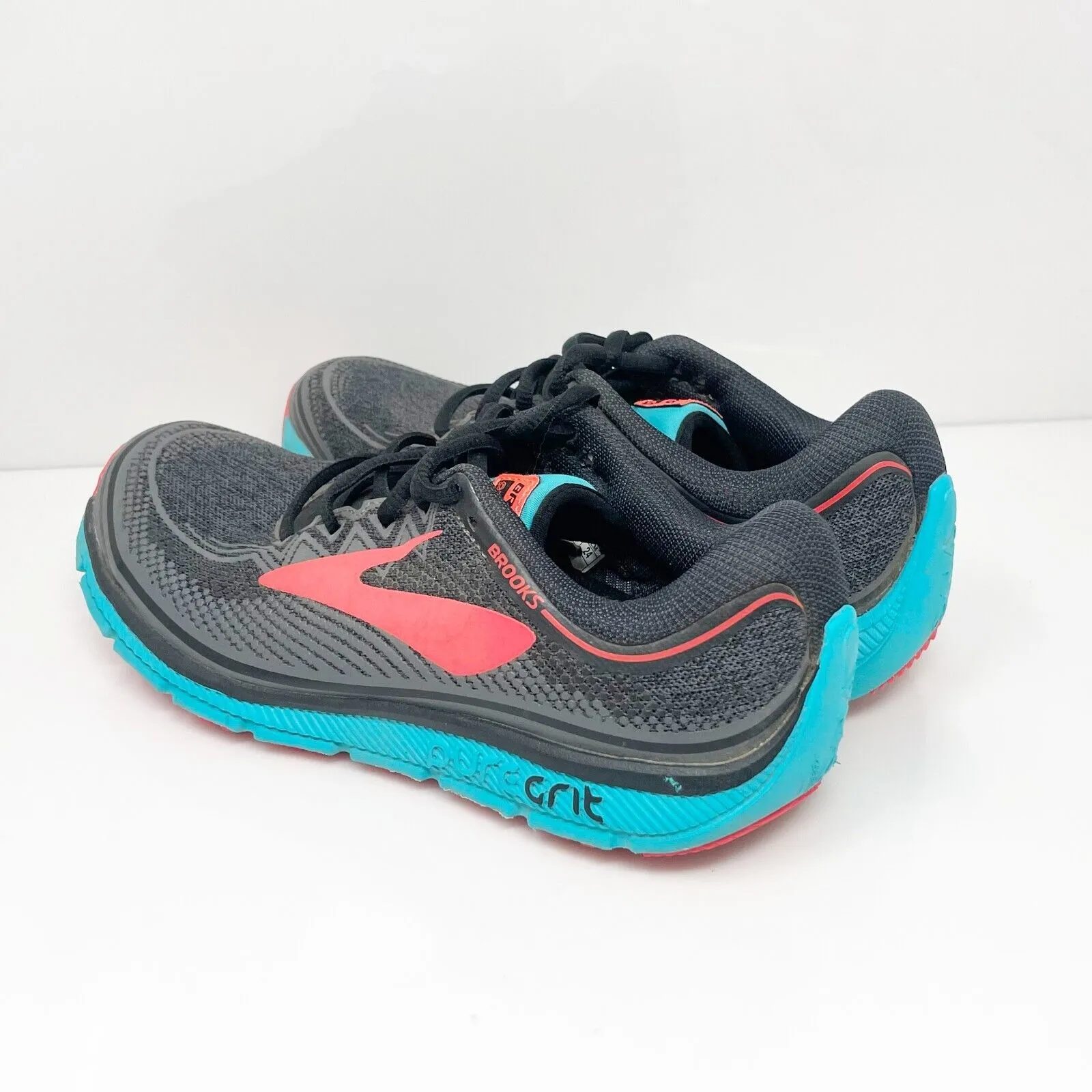 Brooks Womens Pure Grit 6 1202481B014 Black Running Shoes Sneakers Size 7 B