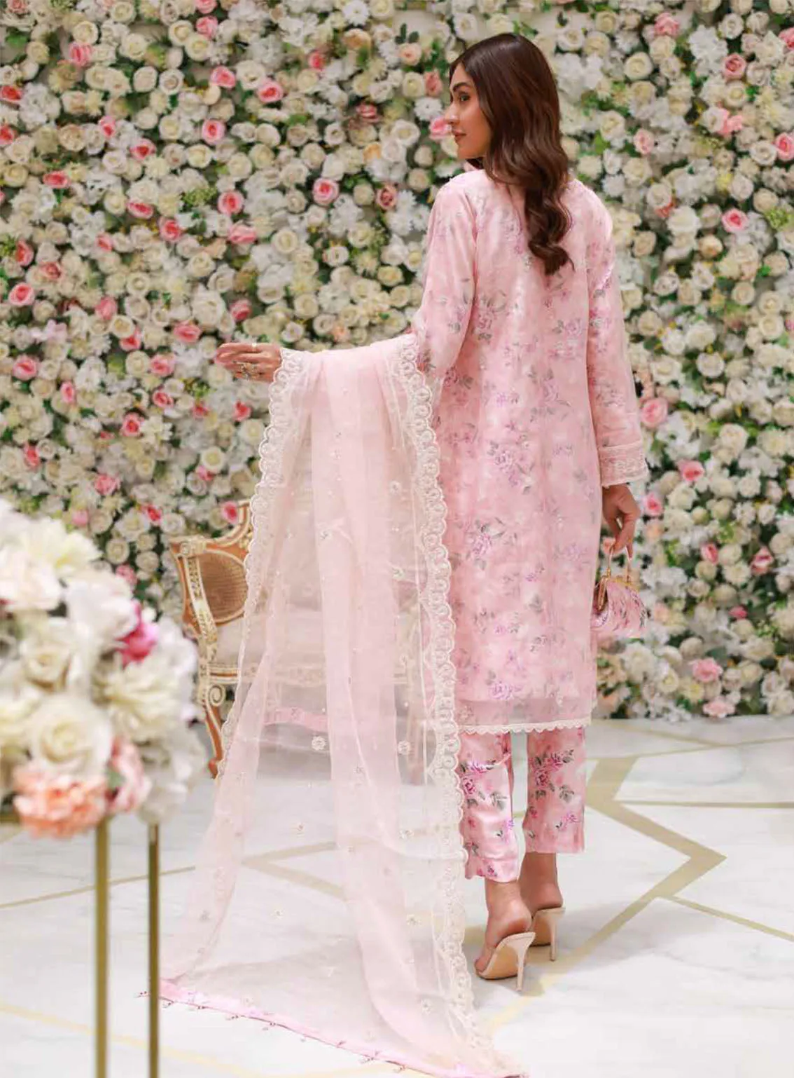 Elaf By Schick Luxury Embroidered Organza 3 Piece Semi Stitched Suit SDH24E LEO-06