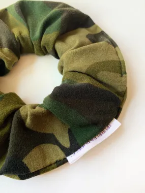 Green Camo Scrunchie