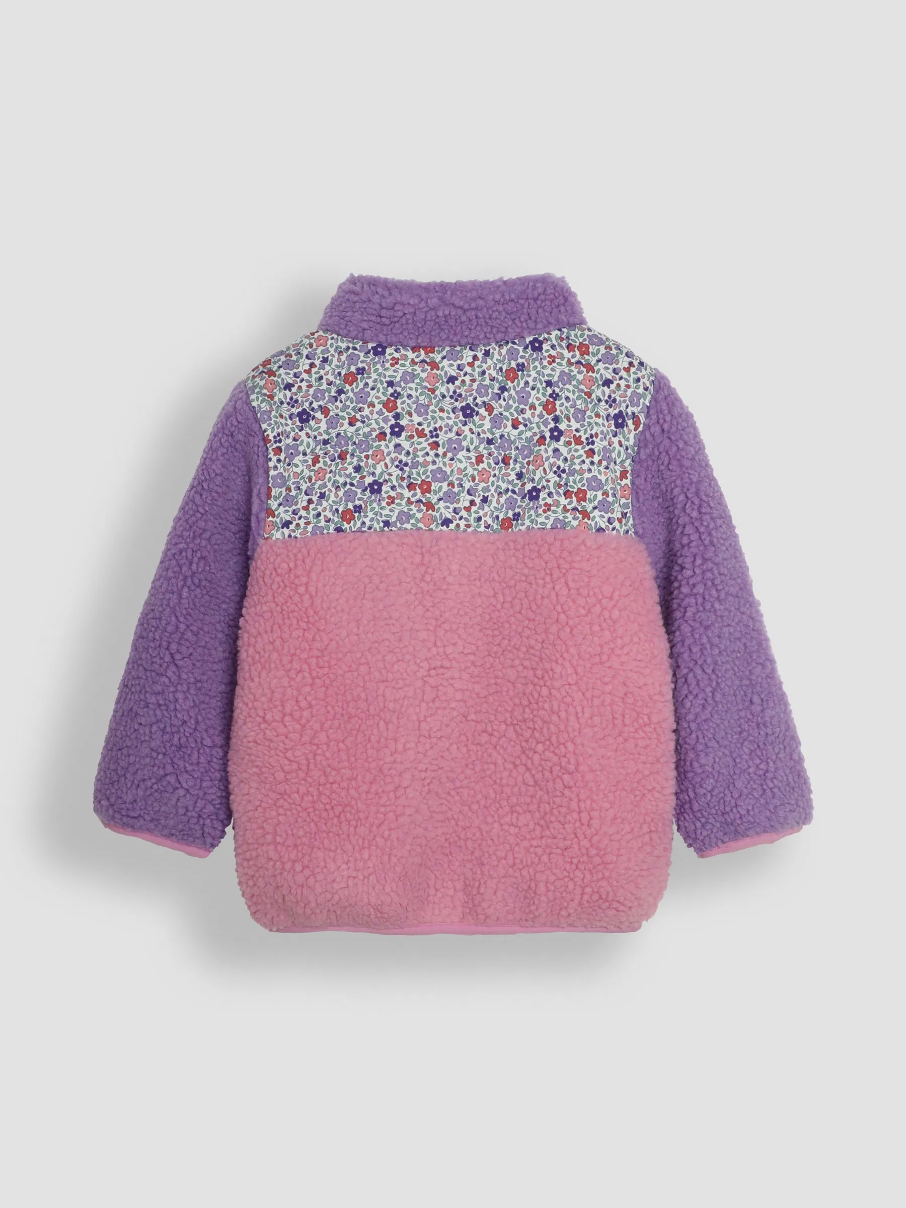 Lilac Purple Dino Reversible Hooded Teddy Fleece