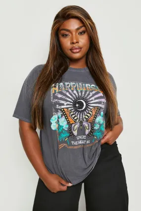 Plus Happiness Graphic T-shirt