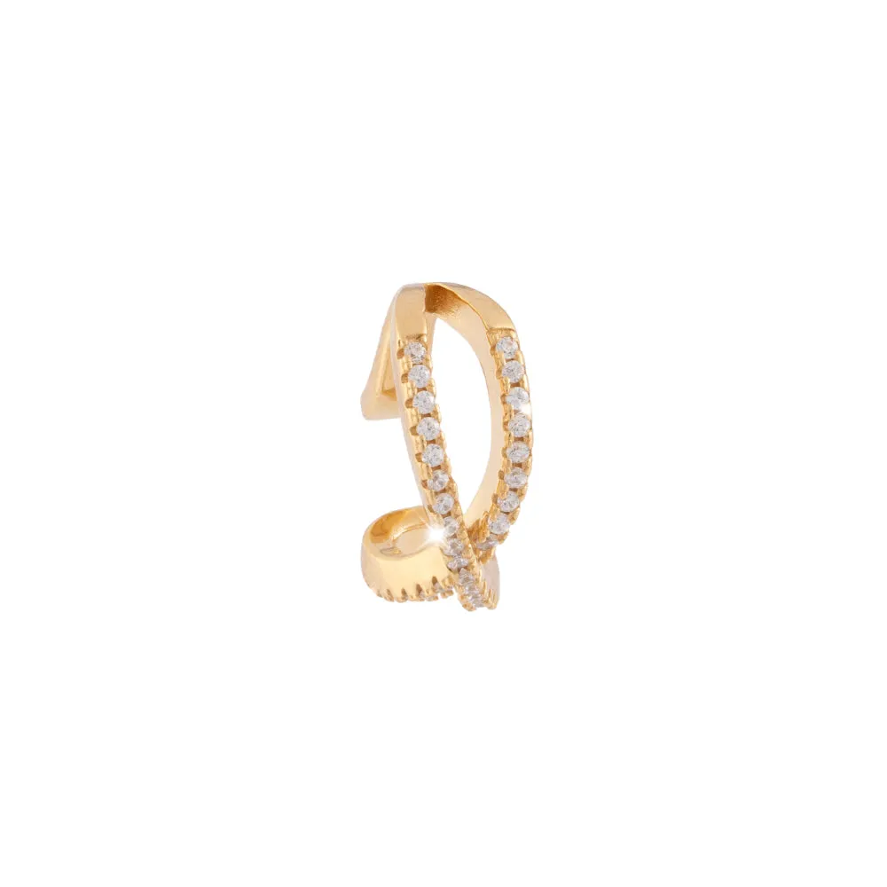 Rebecca, Earring Cuff Yellow Gold , One Size