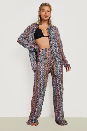 Zig Zag Knitted Beach Pants